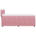 Cama box spring con colchón terciopelo rosa 80x200 cm