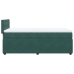 Cama box spring con colchón terciopelo verde oscuro 80x200 cm