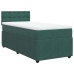 Cama box spring con colchón terciopelo verde oscuro 90x190 cm