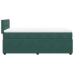 Cama box spring con colchón terciopelo verde oscuro 90x190 cm