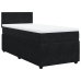 Cama box spring con colchón terciopelo negro 90x200 cm