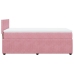 Cama box spring con colchón terciopelo rosa 90x200 cm