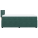 Cama box spring con colchón terciopelo verde oscuro 90x200 cm