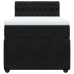 Cama box spring con colchón terciopelo negro 90x200 cm