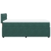 Cama box spring con colchón terciopelo verde oscuro 90x200 cm