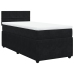 Cama box spring con colchón terciopelo negro 100x200 cm