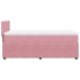 Cama box spring con colchón terciopelo rosa 100x200 cm