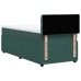 Cama box spring con colchón terciopelo verde oscuro 100x200 cm