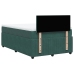 Cama box spring con colchón terciopelo verde oscuro 120x190 cm