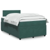 Cama box spring con colchón terciopelo verde oscuro 120x190 cm