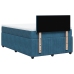 Cama box spring con colchón terciopelo azul 120x190 cm