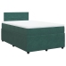 Cama box spring con colchón terciopelo verde oscuro 120x190 cm