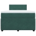 Cama box spring con colchón terciopelo verde oscuro 120x190 cm