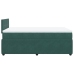 Cama box spring con colchón terciopelo verde oscuro 120x190 cm