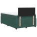 Cama box spring con colchón terciopelo verde oscuro 120x190 cm