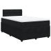 Cama box spring con colchón terciopelo negro 120x190 cm