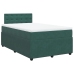 Cama box spring con colchón terciopelo verde oscuro 120x190 cm