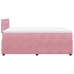 Cama box spring con colchón terciopelo rosa 120x190 cm