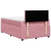 Cama box spring con colchón terciopelo rosa 120x190 cm