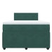 Cama box spring con colchón terciopelo verde oscuro 120x200 cm