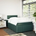 Cama box spring con colchón terciopelo verde oscuro 120x200 cm