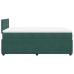 Cama box spring con colchón terciopelo verde oscuro 120x200 cm