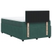 Cama box spring con colchón terciopelo verde oscuro 120x200 cm