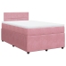 Cama box spring con colchón terciopelo rosa 120x200 cm