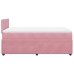 Cama box spring con colchón terciopelo rosa 120x200 cm