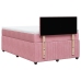 Cama box spring con colchón terciopelo rosa 120x200 cm