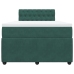 Cama box spring con colchón terciopelo verde oscuro 120x200 cm