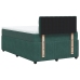 Cama box spring con colchón terciopelo verde oscuro 120x200 cm