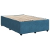 Cama box spring con colchón terciopelo azul 120x200 cm