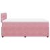 Cama box spring con colchón terciopelo rosa 120x200 cm