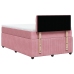 Cama box spring con colchón terciopelo rosa 120x200 cm