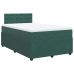 Cama box spring con colchón terciopelo verde oscuro 120x200 cm