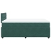 Cama box spring con colchón terciopelo verde oscuro 120x200 cm