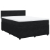 Cama box spring con colchón terciopelo negro 140x190 cm