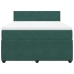 Cama box spring con colchón terciopelo verde oscuro 140x190 cm