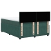 Cama box spring con colchón terciopelo verde oscuro 140x190 cm