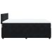 Cama box spring con colchón terciopelo negro 140x190 cm