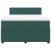 Cama box spring con colchón terciopelo verde oscuro 140x190 cm