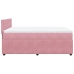 Cama box spring con colchón terciopelo rosa 140x190 cm