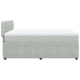 Cama box spring con colchón terciopelo gris claro 140x190 cm