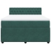 Cama box spring con colchón terciopelo verde oscuro 140x190 cm