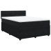 Cama box spring con colchón terciopelo negro 140x190 cm