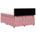 Cama box spring con colchón terciopelo rosa 140x190 cm