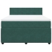 Cama box spring con colchón terciopelo verde oscuro 140x200 cm