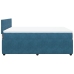 Cama box spring con colchón terciopelo azul 140x200 cm