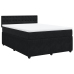 Cama box spring con colchón terciopelo negro 140x200 cm